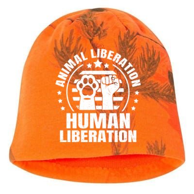 Animal Liberation Vegeterian Vegan Cute Gift Kati - Camo Knit Beanie