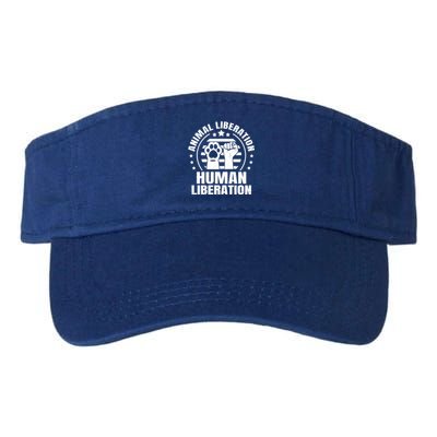 Animal Liberation Vegeterian Vegan Cute Gift Valucap Bio-Washed Visor