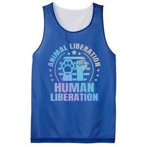 Animal Liberation Vegeterian Vegan Meaningful Gift Mesh Reversible Basketball Jersey Tank