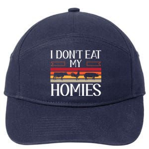 Animal Love Vegetarian Vegan I Don't Eat My Homies Gift 7-Panel Snapback Hat