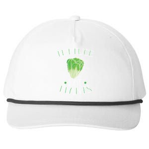 Animal Love Vegetarian Vegan Lettuce Eat Plants Cool Gift Snapback Five-Panel Rope Hat