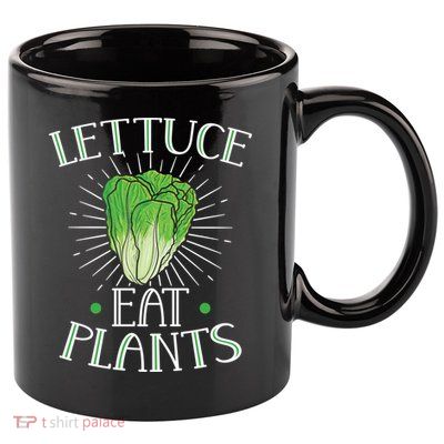 Animal Love Vegetarian Vegan Lettuce Eat Plants Cool Gift 11oz C Handle Ceramic Mug
