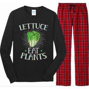 Animal Love Vegetarian Vegan Lettuce Eat Plants Cool Gift Long Sleeve Pajama Set