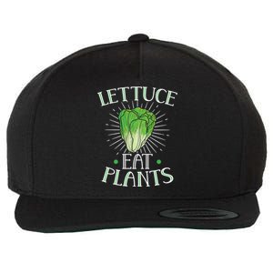 Animal Love Vegetarian Vegan Lettuce Eat Plants Cool Gift Wool Snapback Cap