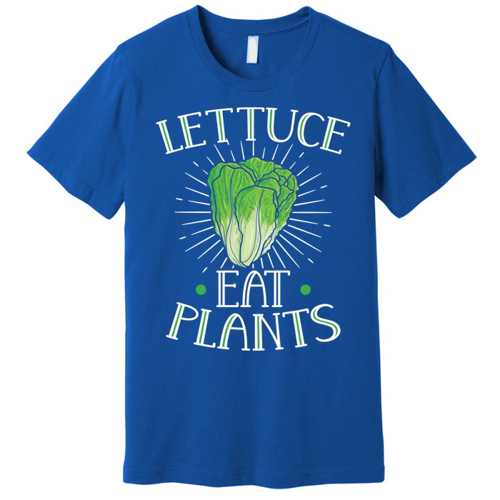 Animal Love Vegetarian Vegan Lettuce Eat Plants Cool Gift Premium T-Shirt