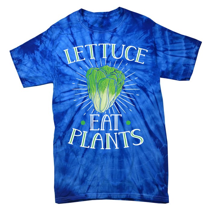 Animal Love Vegetarian Vegan Lettuce Eat Plants Cool Gift Tie-Dye T-Shirt