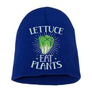 Animal Love Vegetarian Vegan Lettuce Eat Plants Cool Gift Short Acrylic Beanie