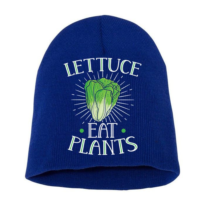 Animal Love Vegetarian Vegan Lettuce Eat Plants Cool Gift Short Acrylic Beanie