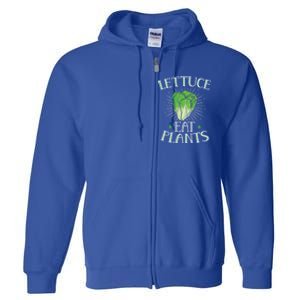 Animal Love Vegetarian Vegan Lettuce Eat Plants Cool Gift Full Zip Hoodie