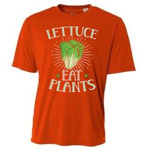 Animal Love Vegetarian Vegan Lettuce Eat Plants Meaningful Gift Cooling Performance Crew T-Shirt