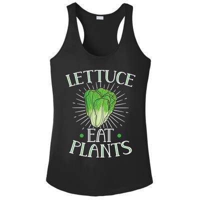 Animal Love Vegetarian Vegan Lettuce Eat Plants Meaningful Gift Ladies PosiCharge Competitor Racerback Tank