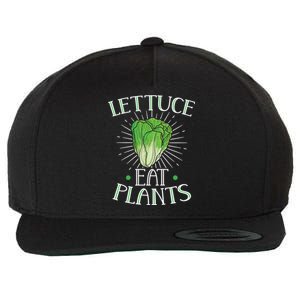 Animal Love Vegetarian Vegan Lettuce Eat Plants Meaningful Gift Wool Snapback Cap