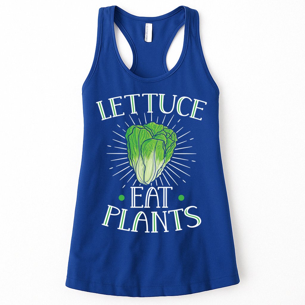Animal Love Vegetarian Vegan Lettuce Eat Plants Meaningful Gift Womens Tank Top