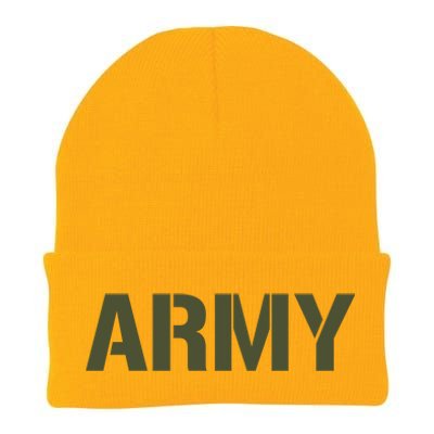 Army Logo Vintage Thin Line American Flag Back And Front Knit Cap Winter Beanie