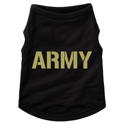 Army Logo Vintage Thin Line American Flag Back And Front Doggie Tank