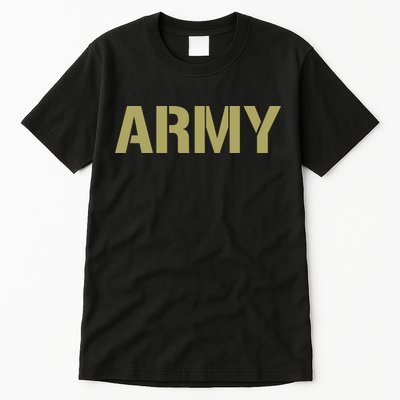 Army Logo Vintage Thin Line American Flag Back And Front Tall T-Shirt