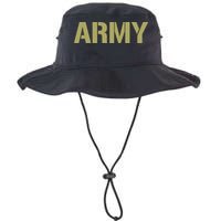 Army Logo Vintage Thin Line American Flag Back And Front Bucket Hat