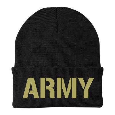 Army Logo Vintage Thin Line American Flag Back And Front Beanie