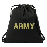 Army Logo Vintage Thin Line American Flag Back And Front Drawstring Bag