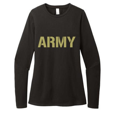 Army Logo Vintage Thin Line American Flag Back And Front Womens CVC Long Sleeve Shirt