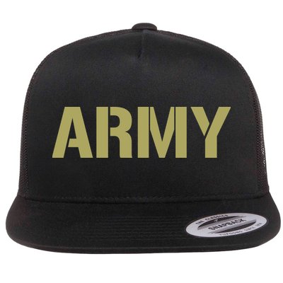 Army Logo Vintage Thin Line American Flag Back And Front Flatbill Hat