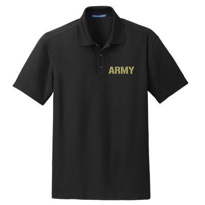 Army Logo Vintage Thin Line American Flag Back And Front Dry Zone Grid Polo