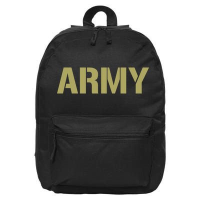Army Logo Vintage Thin Line American Flag Back And Front 16 in Basic Backpack