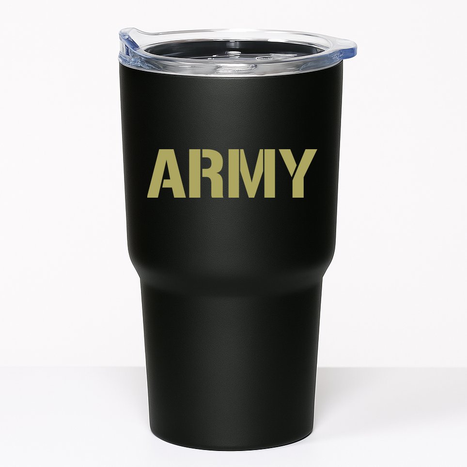 Army Logo Vintage Thin Line American Flag Back And Front Tumbler