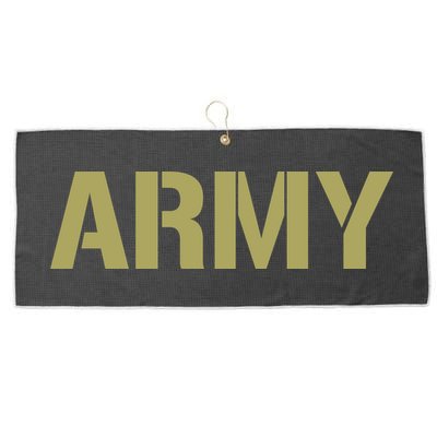 Army Logo Vintage Thin Line American Flag Back And Front Large Microfiber Waffle Golf Towel