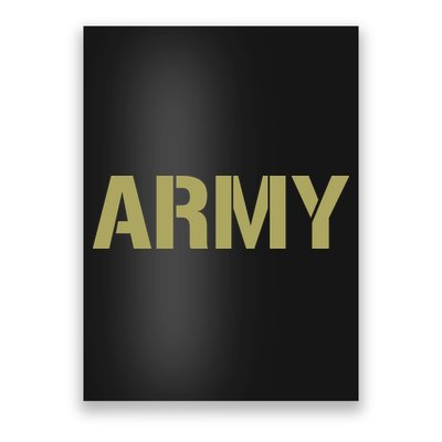 Army Logo Vintage Thin Line American Flag Back And Front Poster