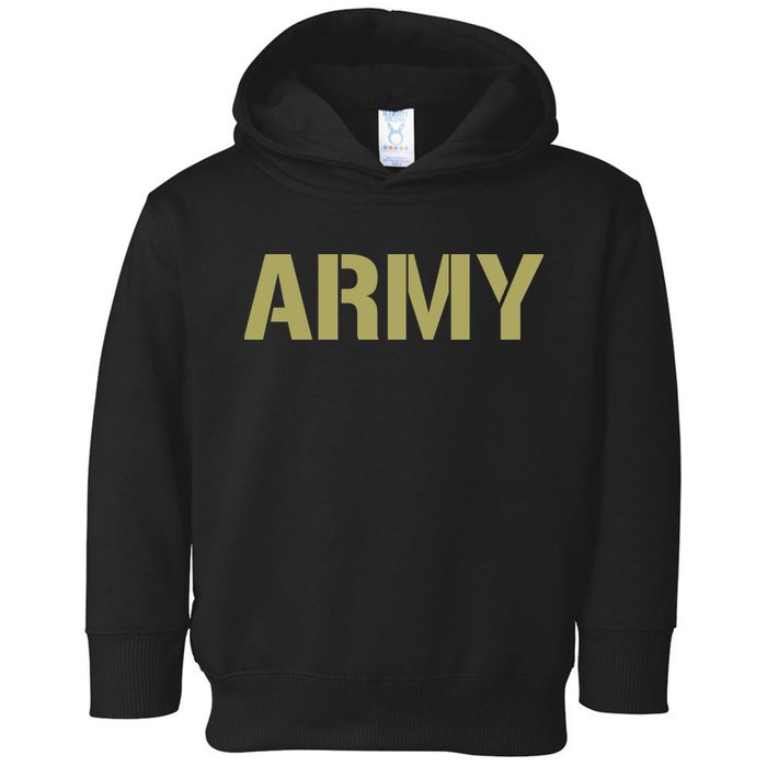 Army Logo Vintage Thin Line American Flag Back And Front Toddler Hoodie