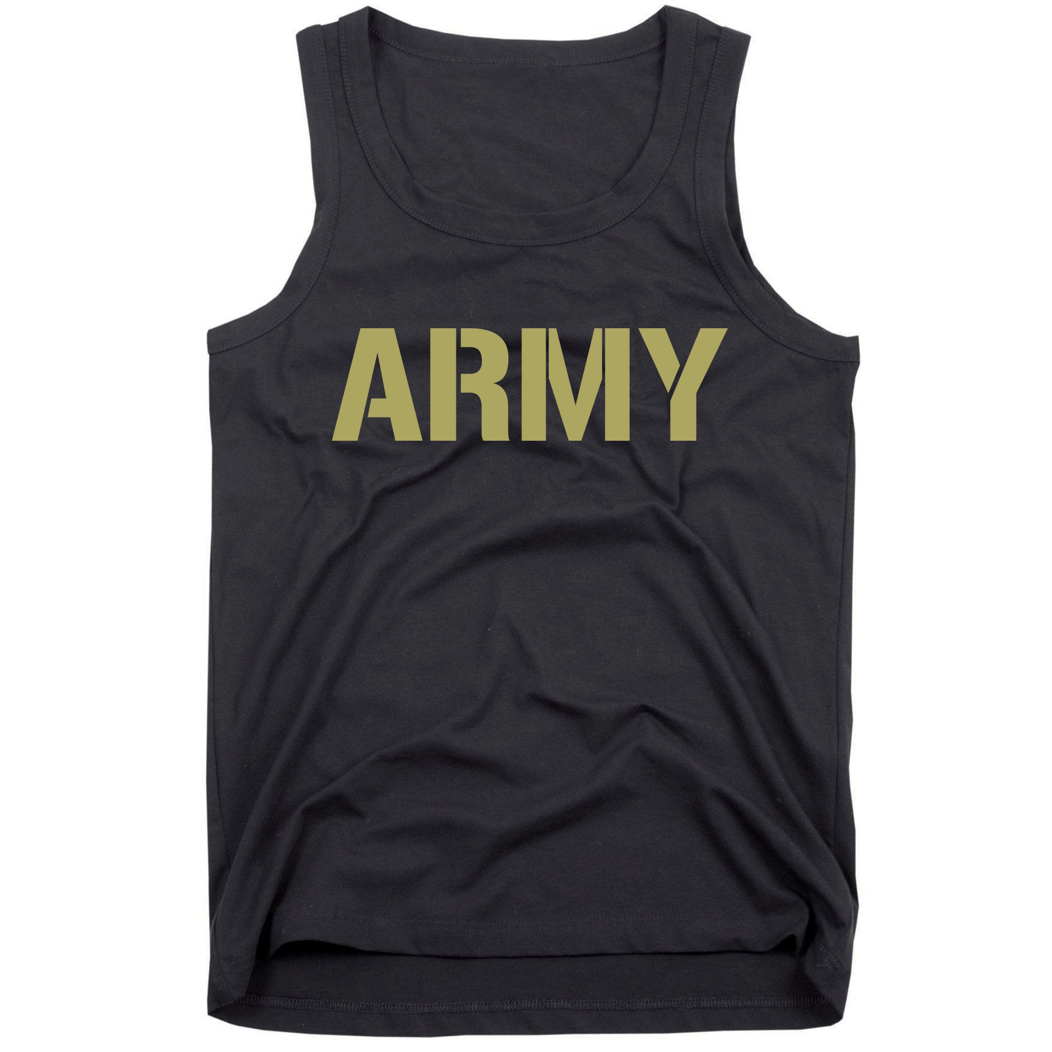 Army Logo Vintage Thin Line American Flag Back And Front Tank Top