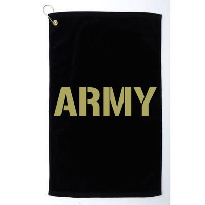 Army Logo Vintage Thin Line American Flag Back And Front Golf Towel