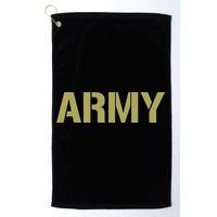 Army Logo Vintage Thin Line American Flag Back And Front Golf Towel