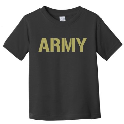 Army Logo Vintage Thin Line American Flag Back And Front Toddler T-Shirt
