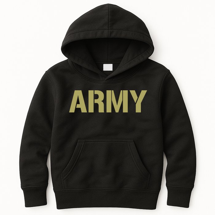 Army Logo Vintage Thin Line American Flag Back And Front Kids Hoodie