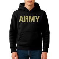 Army Logo Vintage Thin Line American Flag Back And Front Kids Hoodie