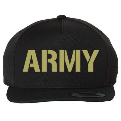 Army Logo Vintage Thin Line American Flag Back And Front Wool Snapback Cap