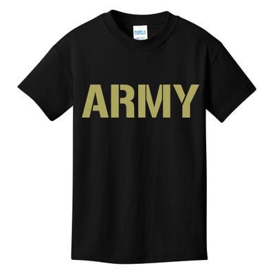 Army Logo Vintage Thin Line American Flag Back And Front Kids T-Shirt