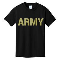 Army Logo Vintage Thin Line American Flag Back And Front Kids T-Shirt