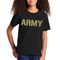 Army Logo Vintage Thin Line American Flag Back And Front Kids T-Shirt