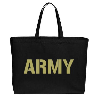 Army Logo Vintage Thin Line American Flag Back And Front Cotton Canvas Jumbo Tote