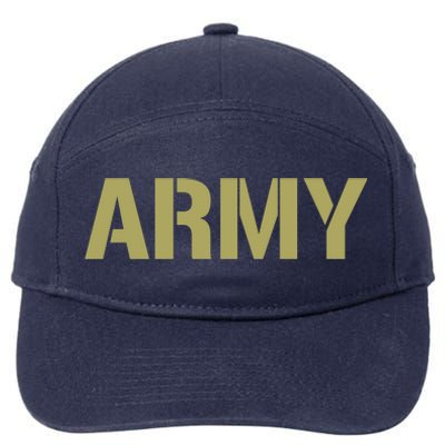 Army Logo Vintage Thin Line American Flag Back And Front 7-Panel Snapback Hat