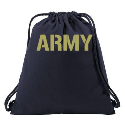 Army Logo Vintage Thin Line American Flag Back And Front Drawstring Bag