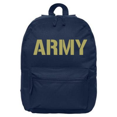 Army Logo Vintage Thin Line American Flag Back And Front 16 in Basic Backpack