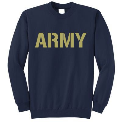 Army Logo Vintage Thin Line American Flag Back And Front Tall Sweatshirt