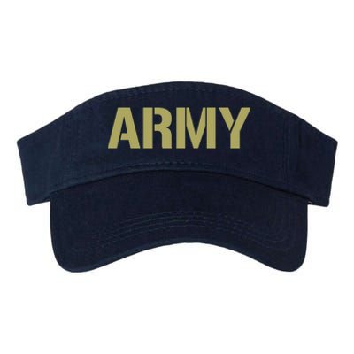 Army Logo Vintage Thin Line American Flag Back And Front Valucap Bio-Washed Visor