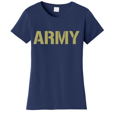 Army Logo Vintage Thin Line American Flag Back And Front Women's T-Shirt