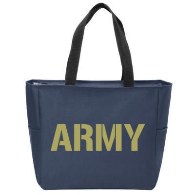 Army Logo Vintage Thin Line American Flag Back And Front Zip Tote Bag