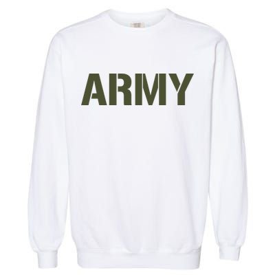 Army Logo Vintage Thin Line American Flag Back And Front Garment-Dyed Sweatshirt